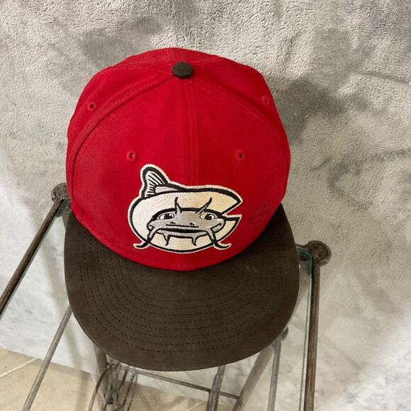 VTG. New Era Carolina Mudcats Fitted 7 1/4 Hat Cap Pro Model MiLB USA signed #35 - Picture 7 of 15